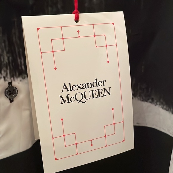 NWT Alexander McQueen Men's Brushstroke Shirt size - 16 - Picture 7 of 10